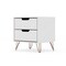 Manhattan Comfort Rockefeller 2.0 Nightstand, White 102GMC1 - alternate 5